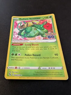 Pokemon TCG Radiant Venusaur 004/078 Pokemon GO Holo NM - Image 2