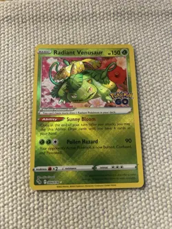 Radiant Venusaur 004/078 Pokemon Go NM Holo Pokemon TCG - Image 1