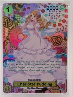 One Piece OP03-112 Two Legends - Charlotte Pudding (SP Alternate Art) PSA 10 - Image 1