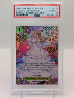 One Piece OP03-112 Two Legends - Charlotte Pudding (SP Alternate Art) PSA 10 - Image 2