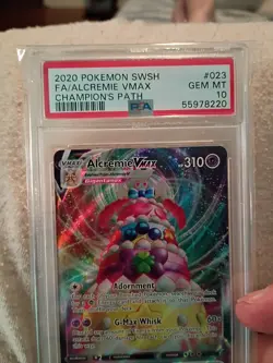 PSA 10 Alcremie Vmax Full Art 023/073 Pokemon TCG SWSH Champions Path - Image 2