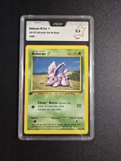 Carte Pokemon Nidoran 55/102 PCA 9,5 Edition 1 Ed 1 Set De Base Wizards FR - Image 1