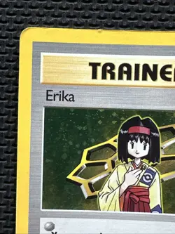 Erika 16/132 Holo Rare Gym Heroes Set English WOTC HP Pokemon TCG Trainer - Image 3