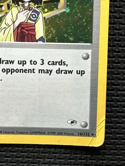 Erika 16/132 Holo Rare Gym Heroes Set English WOTC HP Pokemon TCG Trainer - Image 5