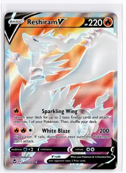 2022 TCG Pokemon #172 Reshiram V 172/195 Holo Full Art Silver Tempest - Image 1