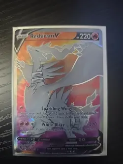 Pokemon TCG Reshiram V Full Art Sword & Shield Silver Tempest Card 172/195 NM - Image 1