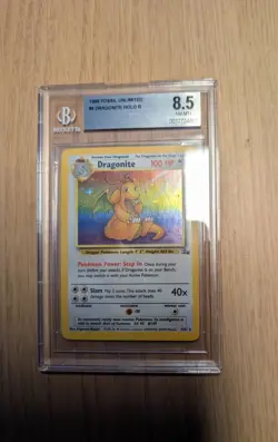 Pokemon TCG Dragonite Fossil 4/62 Holo BGS 8.5 NM-MT - Image 1