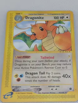 Dragonite 043/165 Expedition Base Set Non-Holo Rare Pokemon TCG Nintendo LP - Image 3