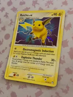 Pokemon CardMysterious Treasures RAICHU LV. 40 15/123 Holo Rare 2007 LP+ - Image 2