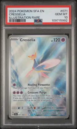 PSA 10 Cresselia Illustration Rare 071/064 Shrouded Fable Pokemon TCG - Image 1