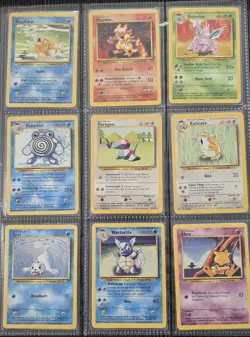 Complete Base Set Non Holos 17-102 Pokemon Cards Pokemon WOTC TCG 1999 LP-MP - Image 3