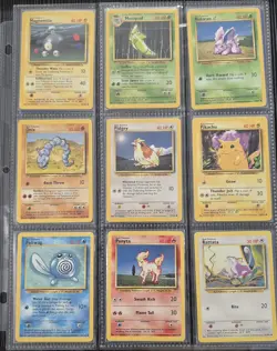 Complete Base Set Non Holos 17-102 Pokemon Cards Pokemon WOTC TCG 1999 LP-MP - Image 5