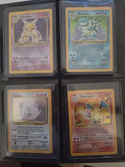 Pokemon TCG Base Set Complete 102/102 In Toploader Binder - Image 1