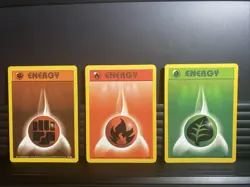 6x Base Set Energies | NM COMPLETE SET Unlimited 97-102 | WoTC Pokemon Card TCG - Image 1