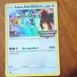 Pokemon TCG Raikou Entei Suicune TAG TEAM Jumbo Holo Promo Oversized Card HP 500 - Image 1