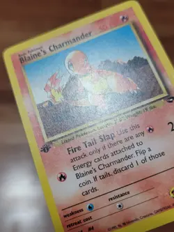 Blaine's Charmander 60/132 Gym Challenge Pokemon Card 1st Edition - Image 2
