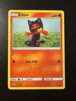 Litten 15/73 - Shining Legends - Pokemon TCG 2017 Common TCG Card NM - Image 1