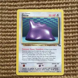 Ditto 18/62 Fossil Rare Pokemon Card NM/LP - Image 1