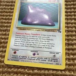 Ditto 18/62 Fossil Rare Pokemon Card NM/LP - Image 2
