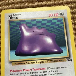 Ditto 18/62 Fossil Rare Pokemon Card NM/LP - Image 3