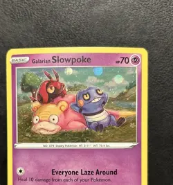 Swirl Galarian Slowpoke SWSH126 Galaxy Pokemon Black Star Promo Card - Image 1