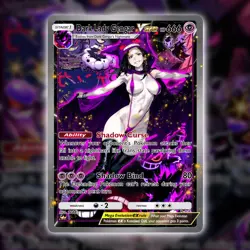 Dark Lady Gengar X Dark Fantasy Pokemon Exclusive Full Art (E) Holo Waifu card - Image 1