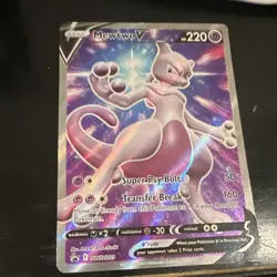 Pokemon Mewtwo V Holo Full Art Promo SWSH229 Sword & Shield 220 HP Card - Image 1