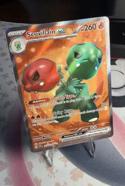 Pokemon Scovillain EX Full Art Holo Card 216/191 Surging Sparks Ultra Rare - Image 1
