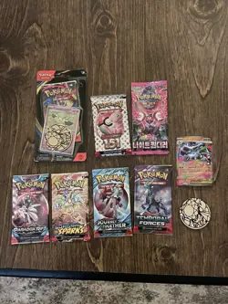 pokemon pack lot (7 Packs!) blisters, Packs, cards & coin, Etc ALL SEALED/NEW - Image 1