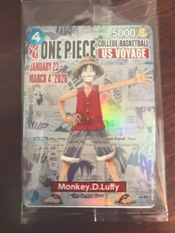 One Piece Monkey D. Luffy US College Basketball Card - Get it Now!! Low $$ - Image 1