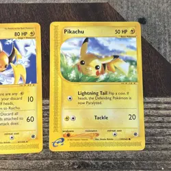 Raichu 61/165 And Pikachu 124/165 Rare Expedition Non Holo Pokemon Cards See Pic - Image 2