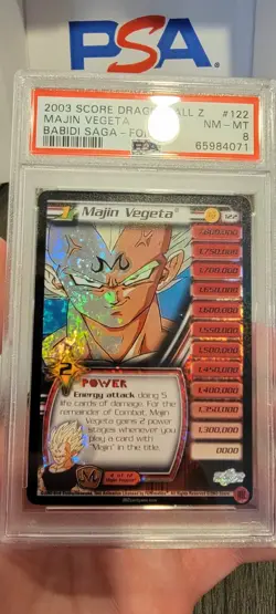 PSA 8 Limited Majin Vegeta 122 Dragon Ball Z DBZ Personality Babidi Saga Card UR - Image 2