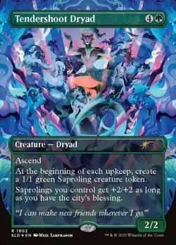1x Tendershoot Dryad - Double Rainbow Foil Light Play MTG Magic - Kid Icarus - - Image 1