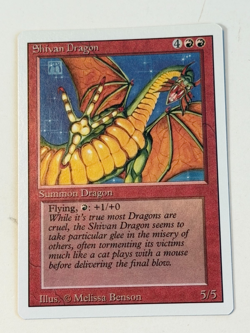 MtG Shivan Dragon - Revised - very light-play - 5 available - Image 2