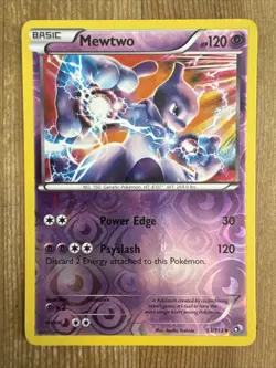 Pokemon TCG Mewtwo Legendary Treasures 53/113 Reverse Holo Holo Rare LP - Image 1