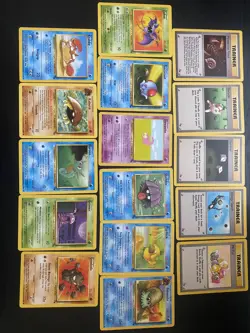 Fossil Set Complete Common and Uncommon 32 Pokemon Cards WOTC - Image 2