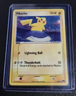 Pokemon Pikachu Card Pop Series 5 Holo 12/17 LP Error Card - Image 1