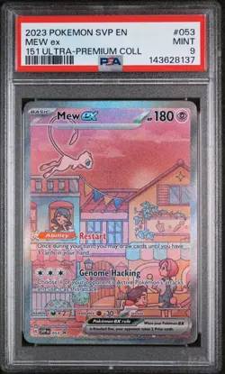MEW EX #053 PSA 9 2023 POKEMON SVP EN-SV BLACK STAR PROMO 151 ULTRA-PREM COLL - Image 1