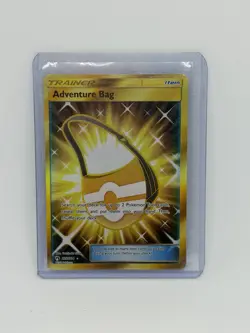 Pokemon Lost Thunder ADVENTURE BAG Gold Secret Rare Full Art #228/214 - Image 1