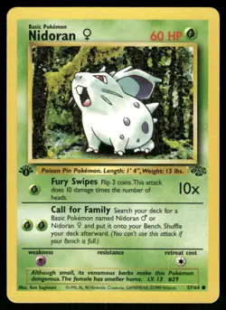Nidoran F 57/64 1st Edition Jungle Pokemon - Image 1