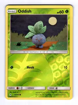 Oddish (6) SM - Unbroken Bonds #6 (2019) Common Reverse Holo NM Pokemon - Image 1