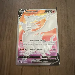 Pokemon Reshiram V Full Art | Deutsch 172/195 Silberne Sturmwinde | Near Mint - Image 1