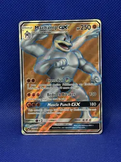 2017 Pokemon Sun & Moon Burning Shadows Machamp GX 135/147 Full Art NM/MINT - Image 1
