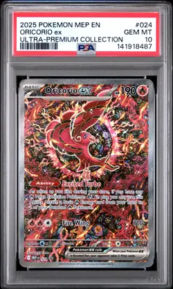 2025 Pokemon Phantasmal Flames Promo Oricorio EX UPC BSP PSA 10 #024 - Image 1