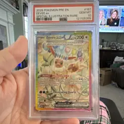 Eevee ex Pokemon Sv: Prismatic Evolutions Special Illustration Rare Holo PSA 10 - Image 1