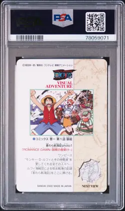 PSA 9 Luffy & Friends Foil One Piece Visual Adventure #1 Bandai Carddass 2000 - Image 2