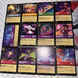 LOT X12 Disney Lorcana Into The Inklands Rare/Super Rare/ Other -TCG Cards - Image 1