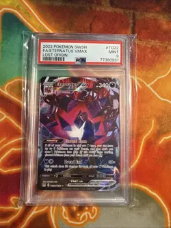Pokemon TCG Eternatus VMAX Lost Origin Trainer Gallery TG22/TG30 Holo PSA 9 Mint - Image 1
