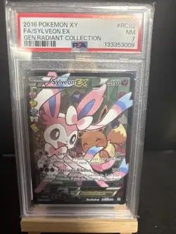 2016 POKEMON XY GENERATIONS RADIANT COLL #RC32 FULL ART/SYLVEON EX PSA 7 - Image 1