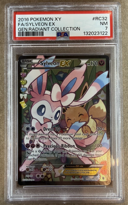SYLVEON EX 2016 (FULL ART) #RC32 POKEMON XY GENERATIONS RADIANT COLL. PSA 7 - Image 1